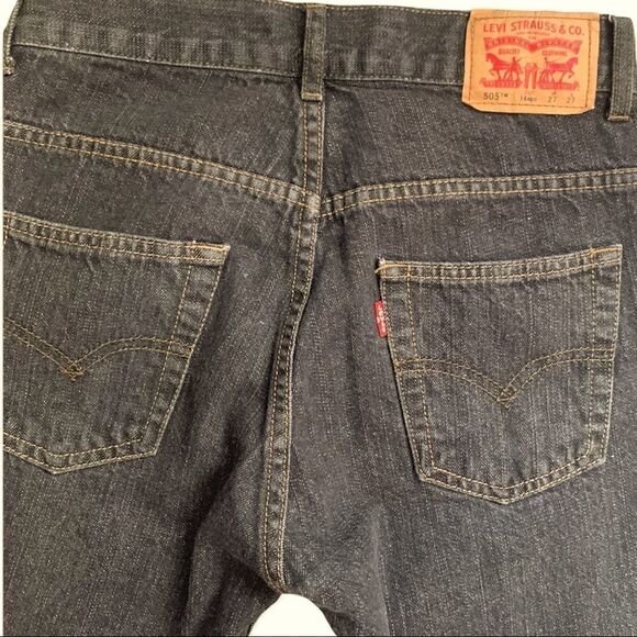 Levi's 505 Gray Wash Straight Leg Jeans Size 14 - Picture 6 of 8